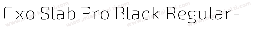 Exo Slab Pro Black Regular字体转换
